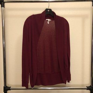 Burgundy Long-Sleeve Cardigan Medium